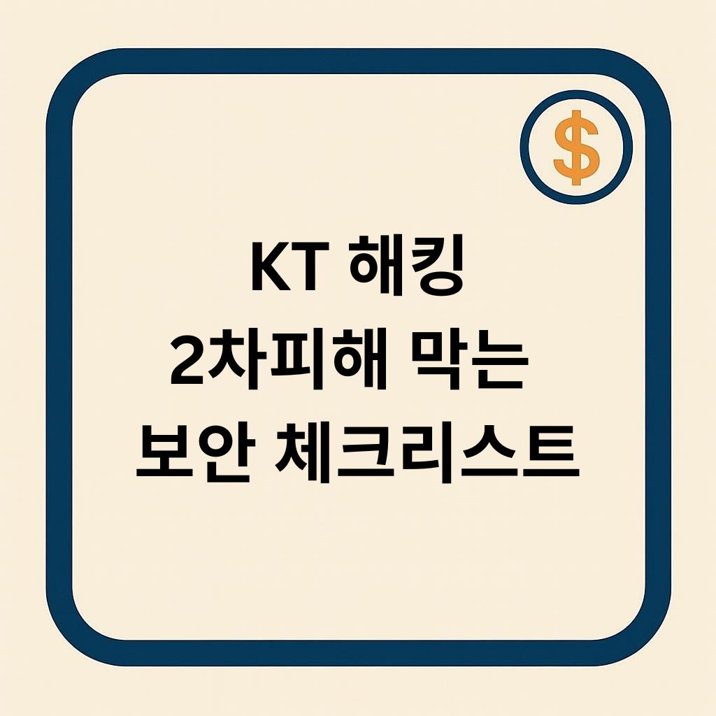 KT 해킹 2차 피해 막는 보안 체크리스트
