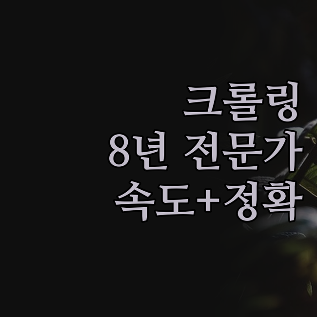 크롤링 프로그램, 더 이상 헤매지 마