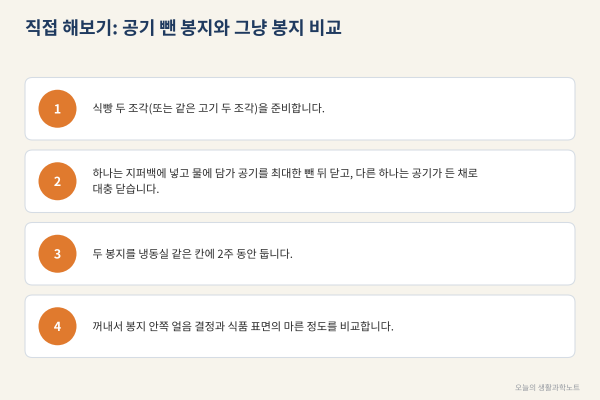 냉동실 성에와 하얗게 마른 고기, 둘 다 '사라진 물' 때문입니다