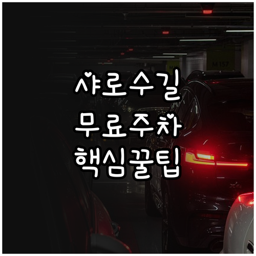 서울대입구역 무료 주차장 정보와 샤로..