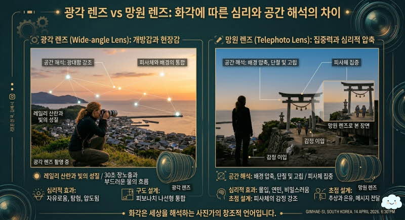 광각 렌즈 vs 망원 렌즈