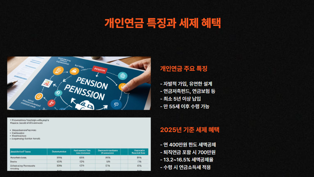 개인연금 특징과 세제 혜택