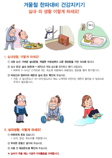 겨울 한파대비 건강관리