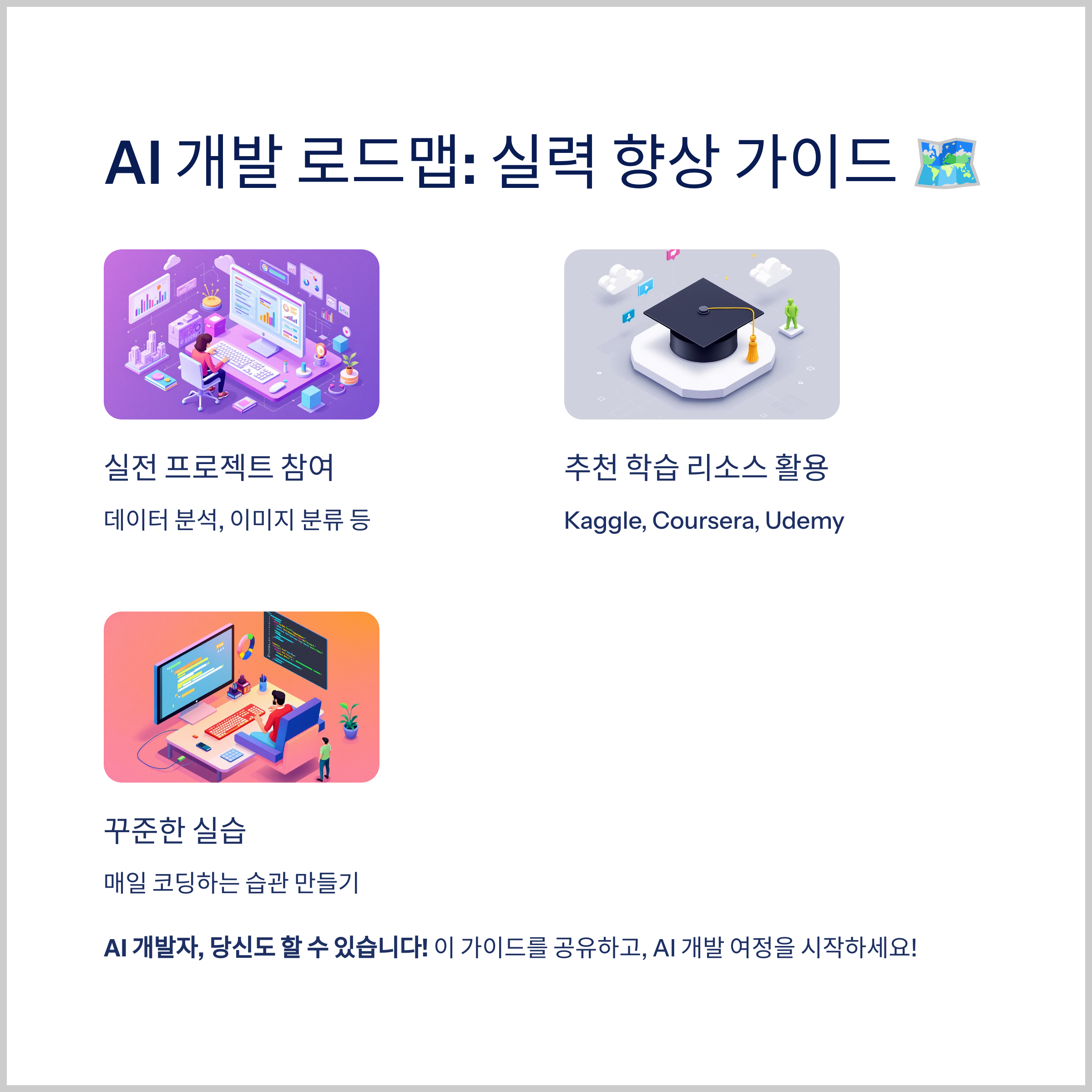 AI 개발 로드맵: 실력 향상 가이드