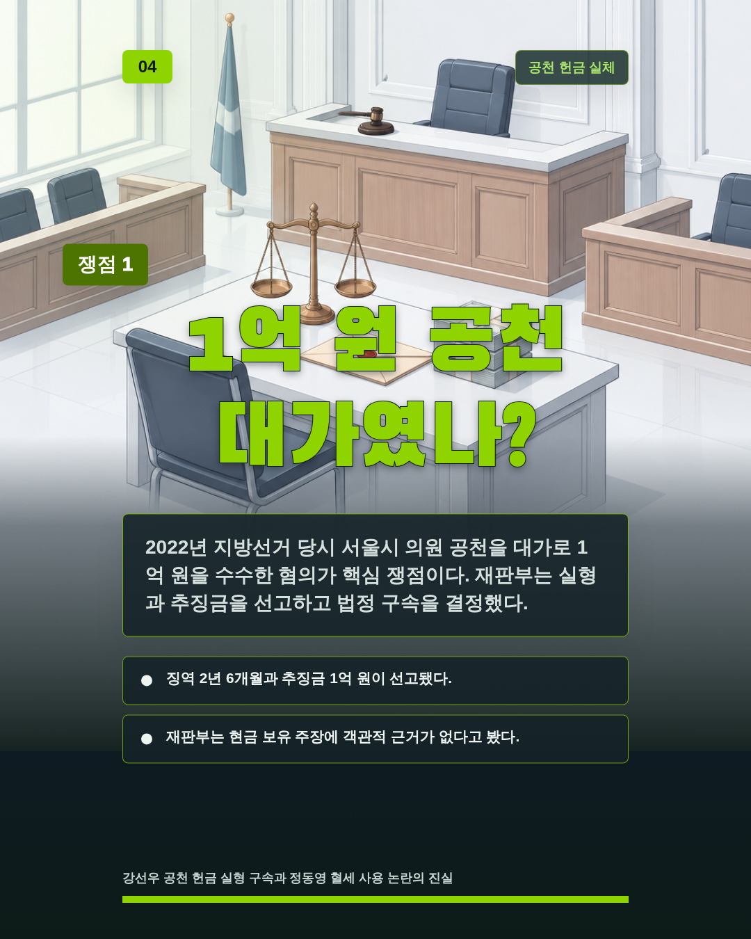 1억 원 공천 대가였나?