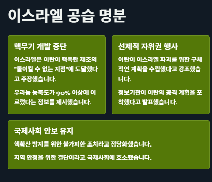 이스라엘 이란 전쟁 이유와 이스라엘의 공격 이유