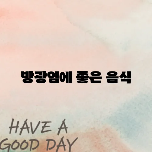 방광염에 좋은 음식