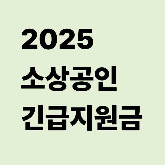 소상공인 긴급 지원금 썸네일