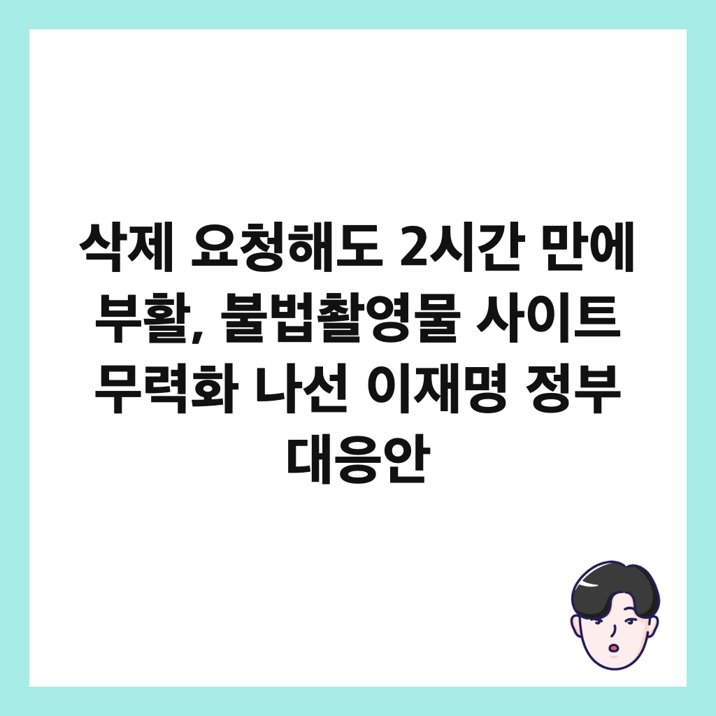 삭제 요청해도 2시간 만에 부활, 불법촬영물 사이트 무력화 나선 이재명 정부 대응안 썸네일
