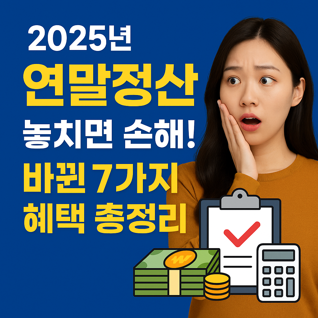2025년 연말정산, 달라진 7가지 핵심 포인트 총정리