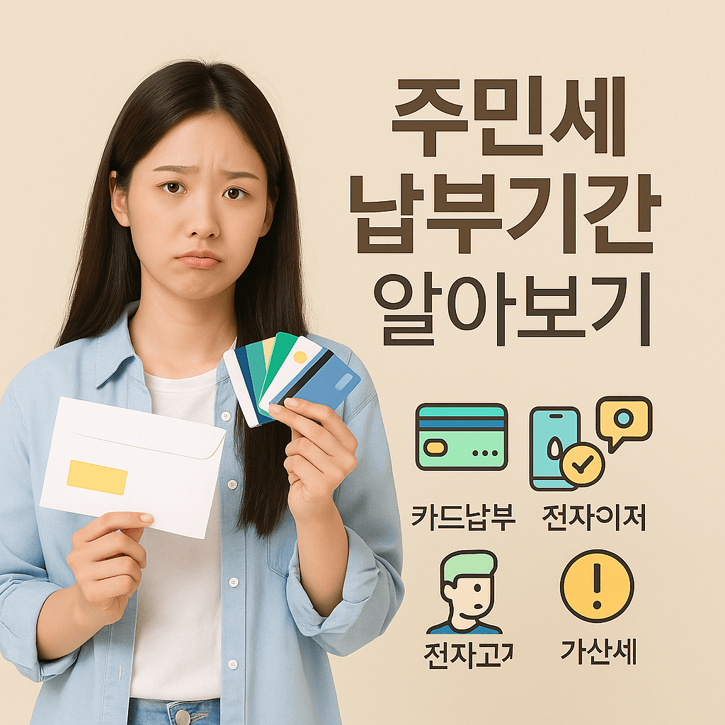 주민세 납부기간 알아보기 - 카드납부&amp;#44; 전자이체&amp;#44; 전자고지&amp;#44; 가산세 안내 실사 이미지