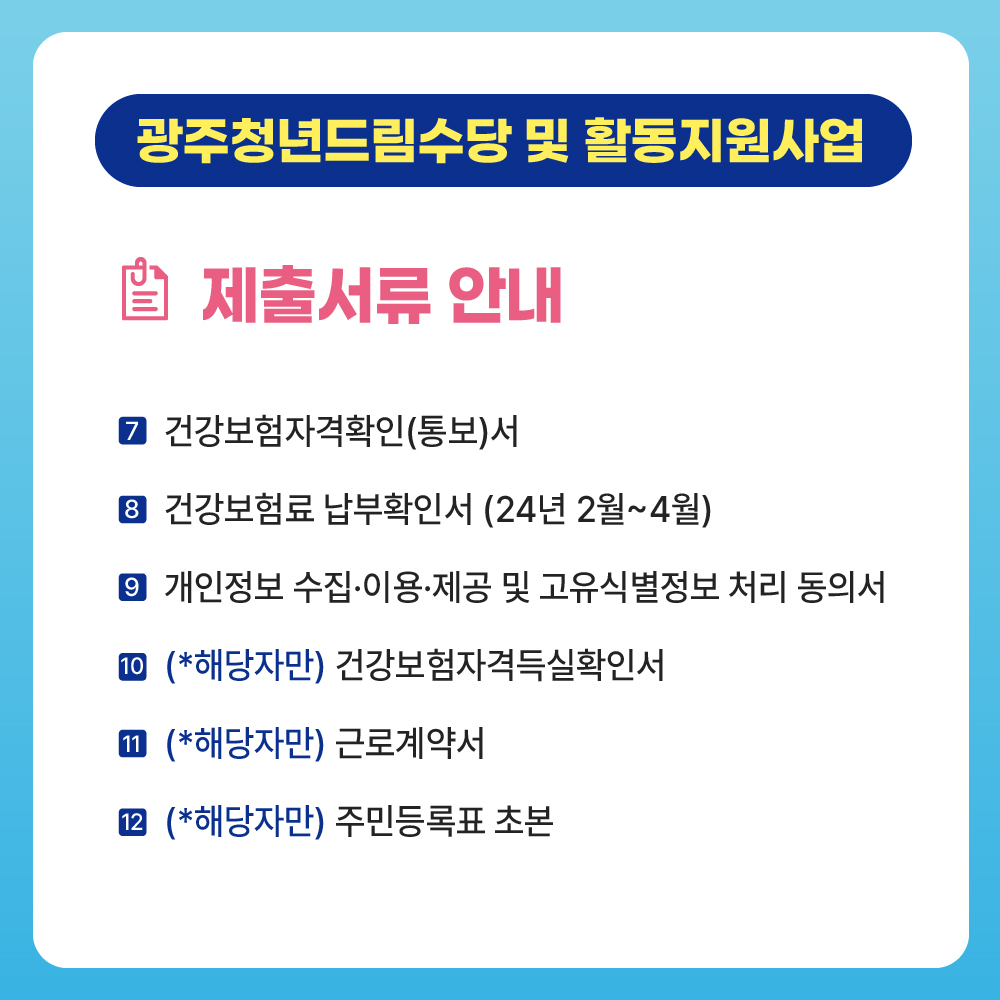 광주청년드림수당