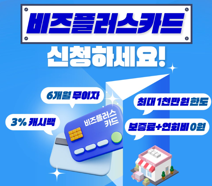소상공인 비즈플러스 카드 신청 방법 사용처 기간