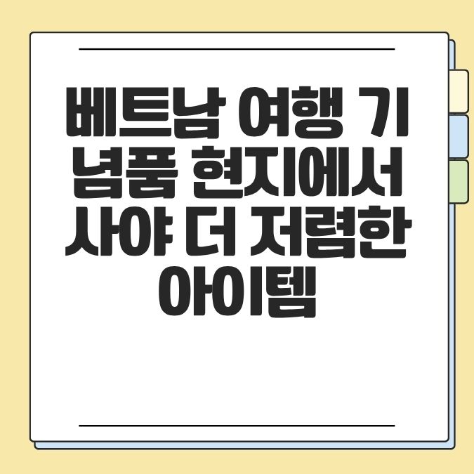 베트남 여행 기념품 현지에서 사야 더 저렴한 아이템