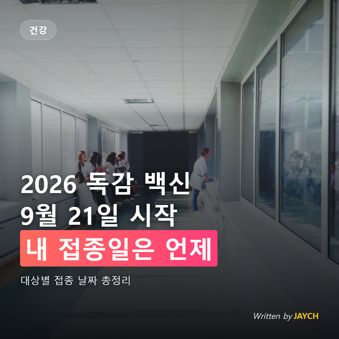 2026 독감 백신 접종 일정 썸네일