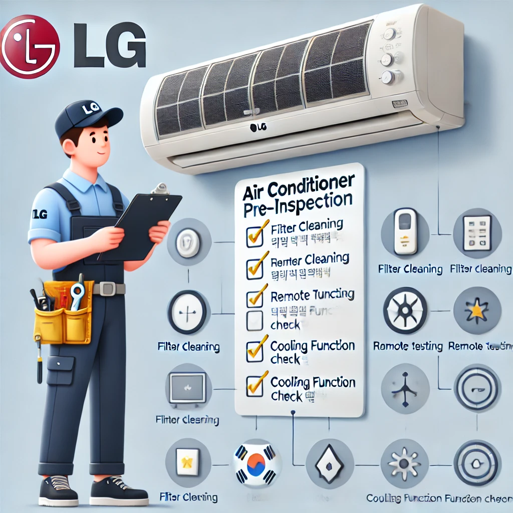 LG 에어컨 사전 점검 AI 이미지
