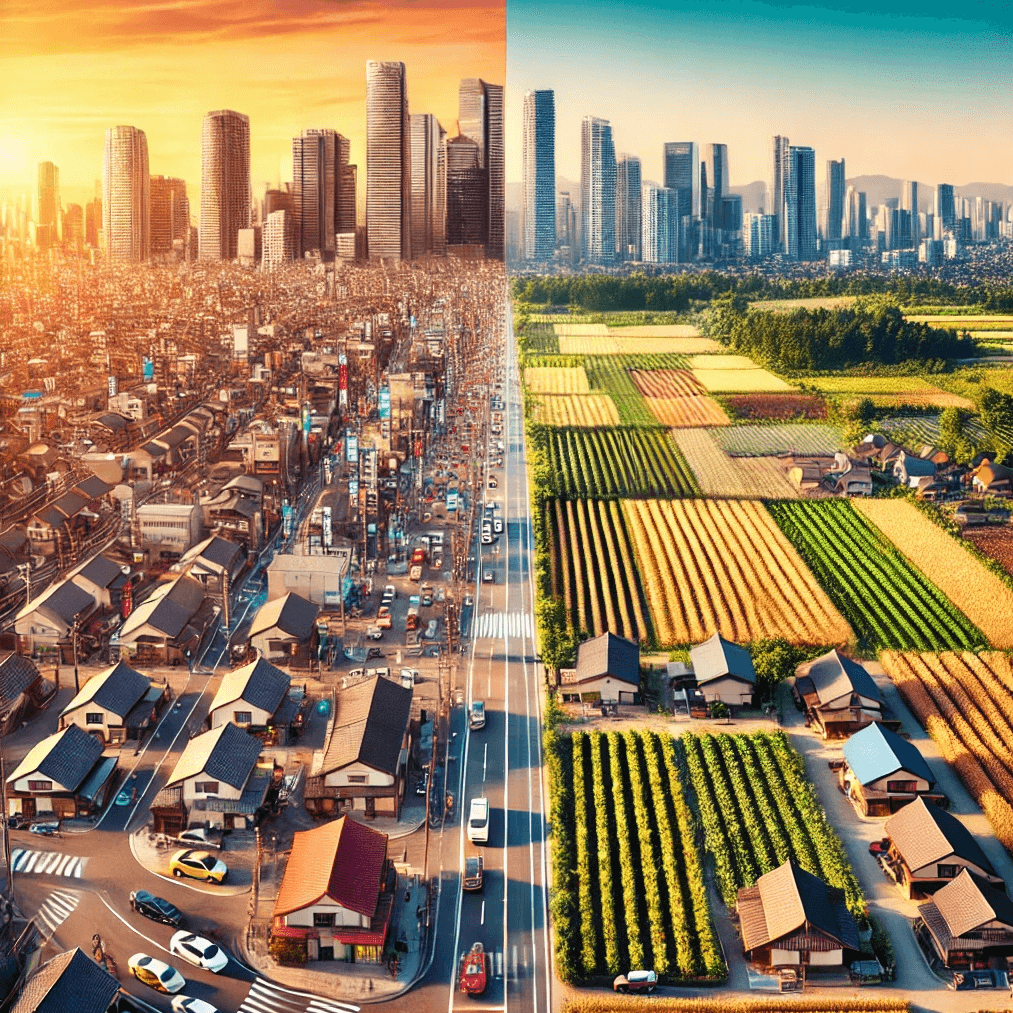 수도권과 지방 비교 이미지