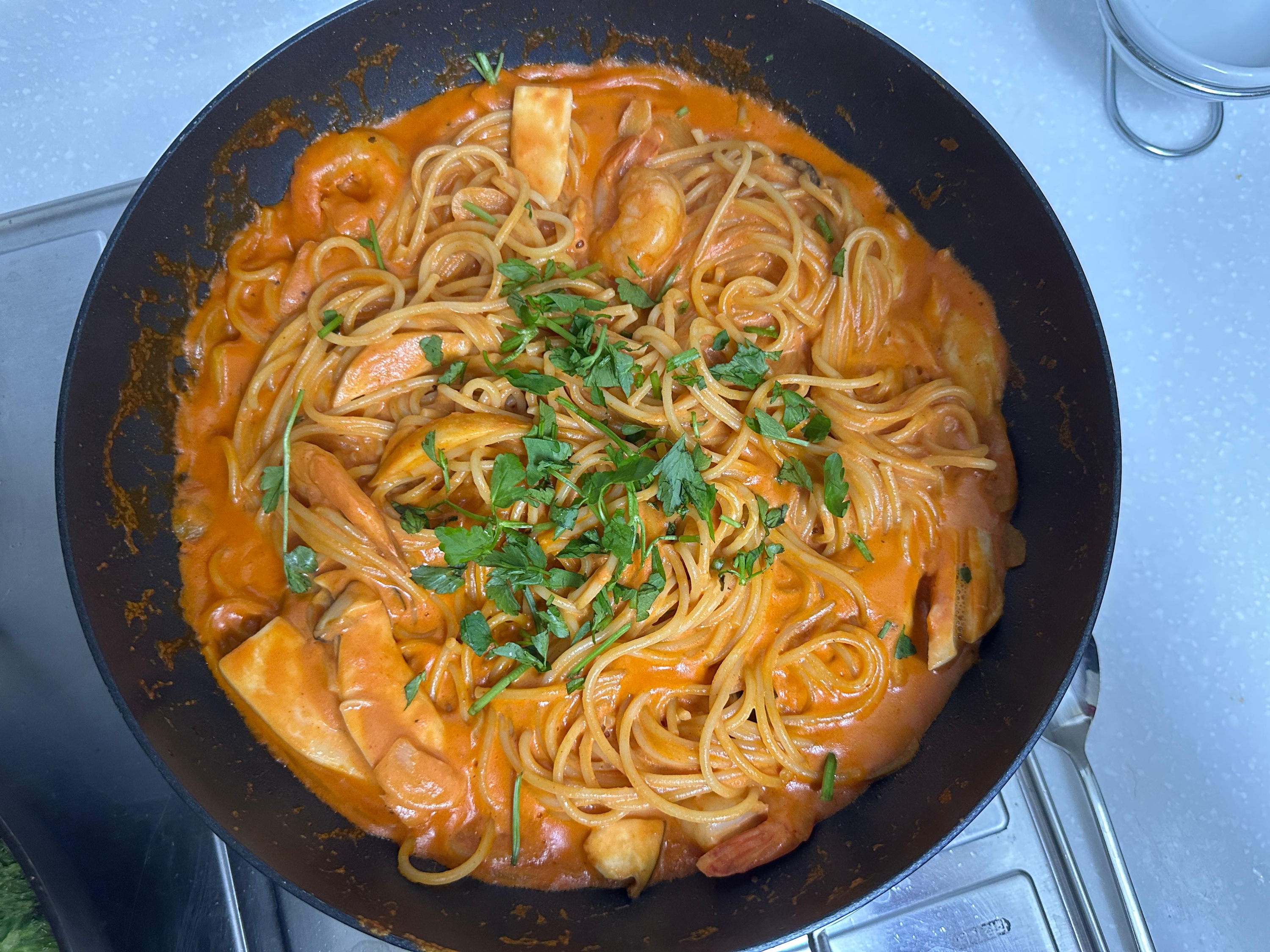 로제파스타완성