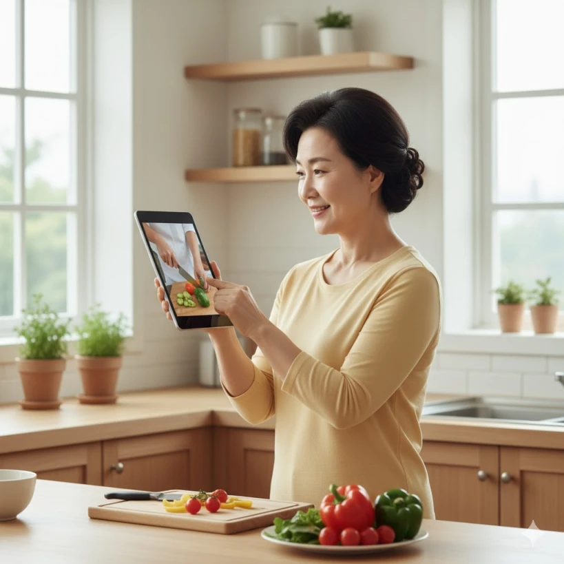 60대 태블릿 사용 취미생활 여가활동 선물추천