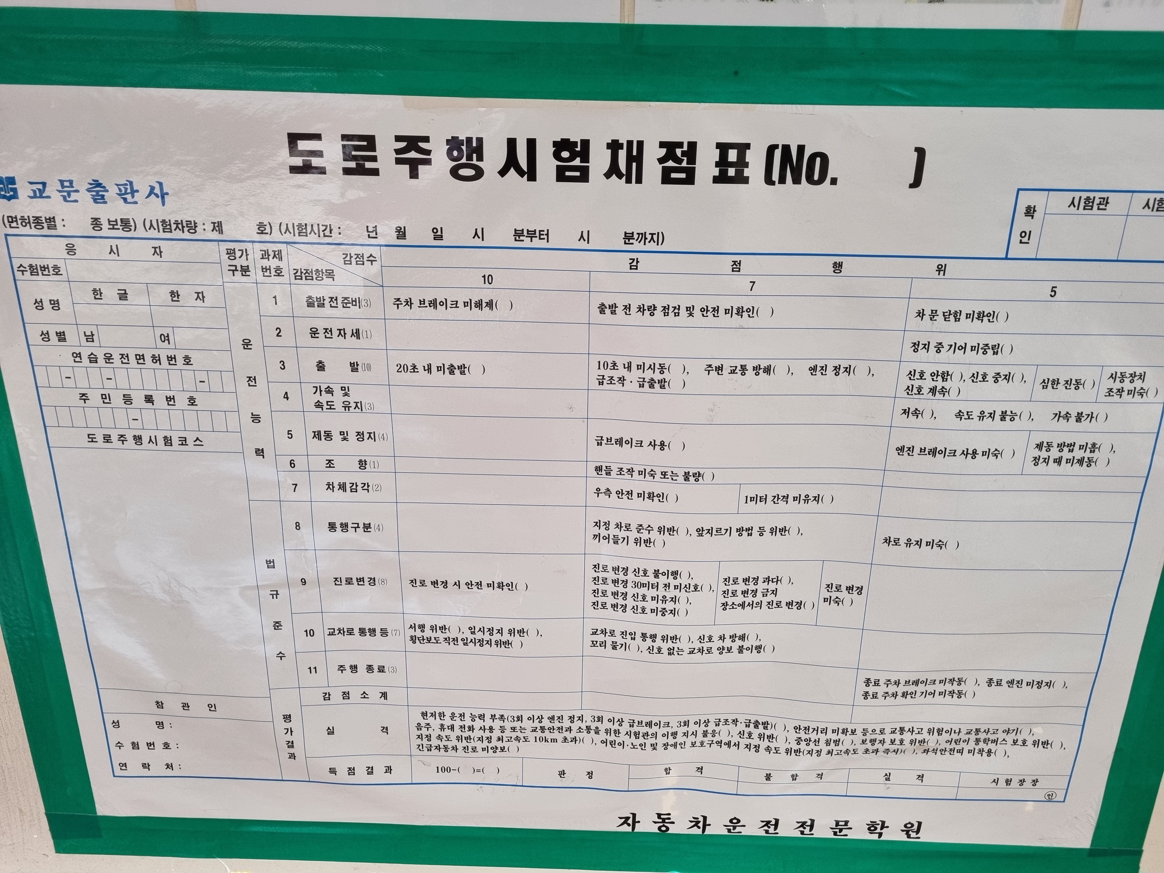 감점요인