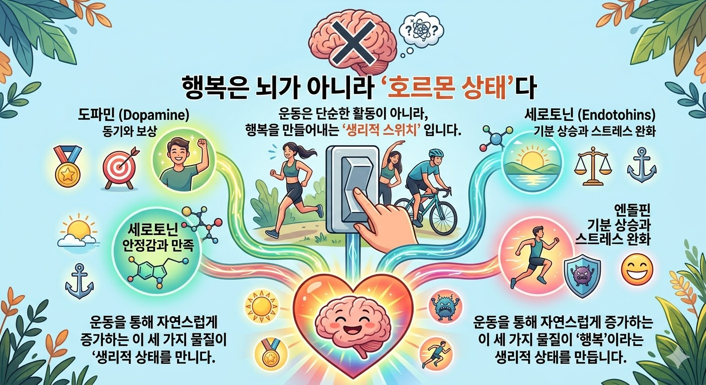 행복은 뇌가 아니라 &lsquo;호르몬 상태&rsquo;다