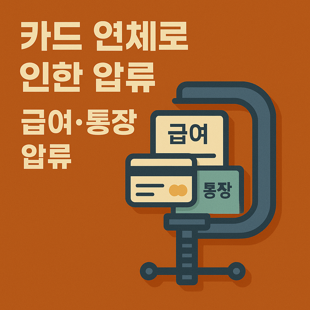 카드 연체로 인한 압류, 급여·통장 압류