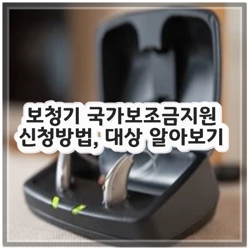 보청기 국가보조금지원 신청방법, 대상 알아보기