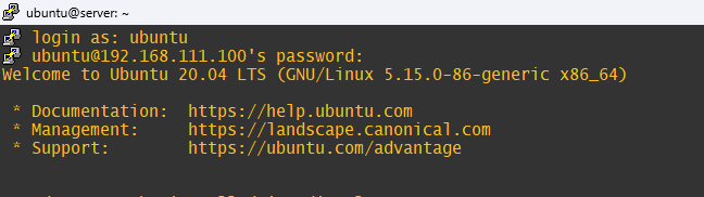 putty로 접속 테스트
