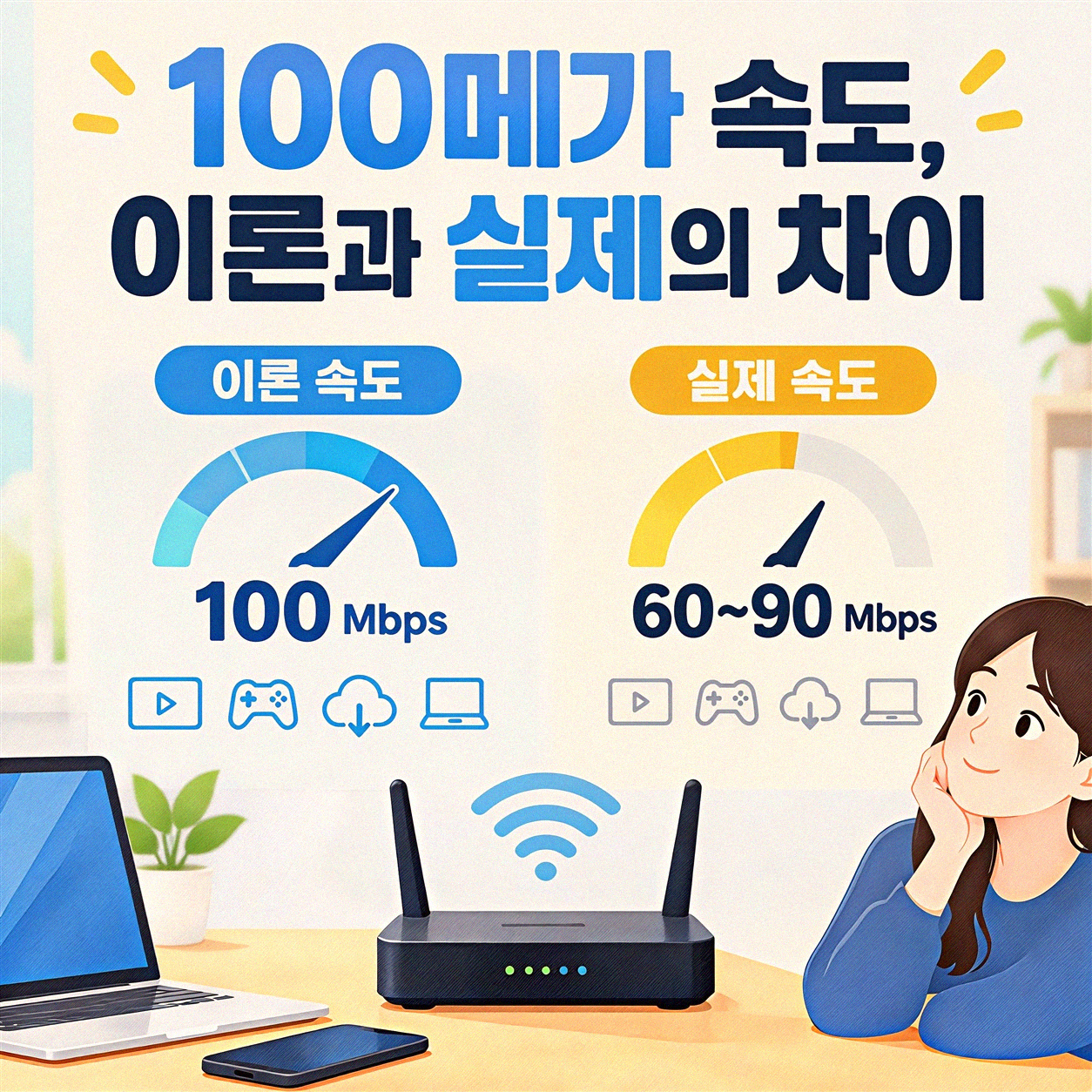 LG 엘지 U+ GIGA 와이파이 100Mbps 속도, 체감은 어떨까
