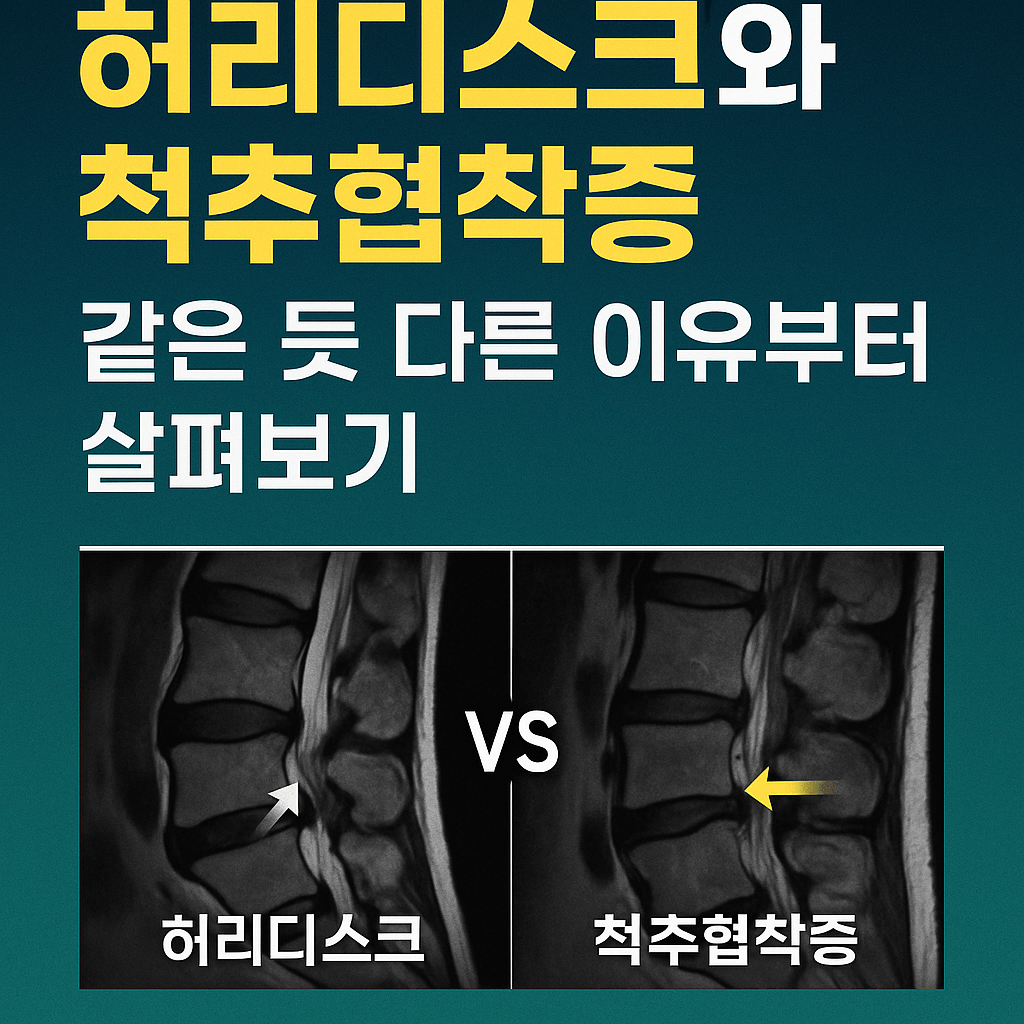 허리디스크와 척추협착증, 증상&middot;치료&middot;예방 완전 비교