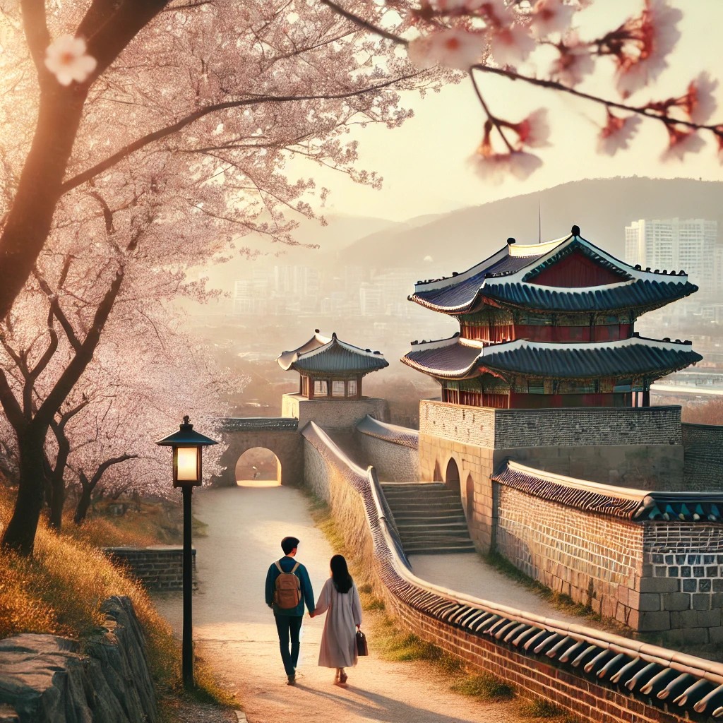 수원 화성 벚꽃 이미지