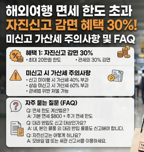 해외여행 면세 한도 초과