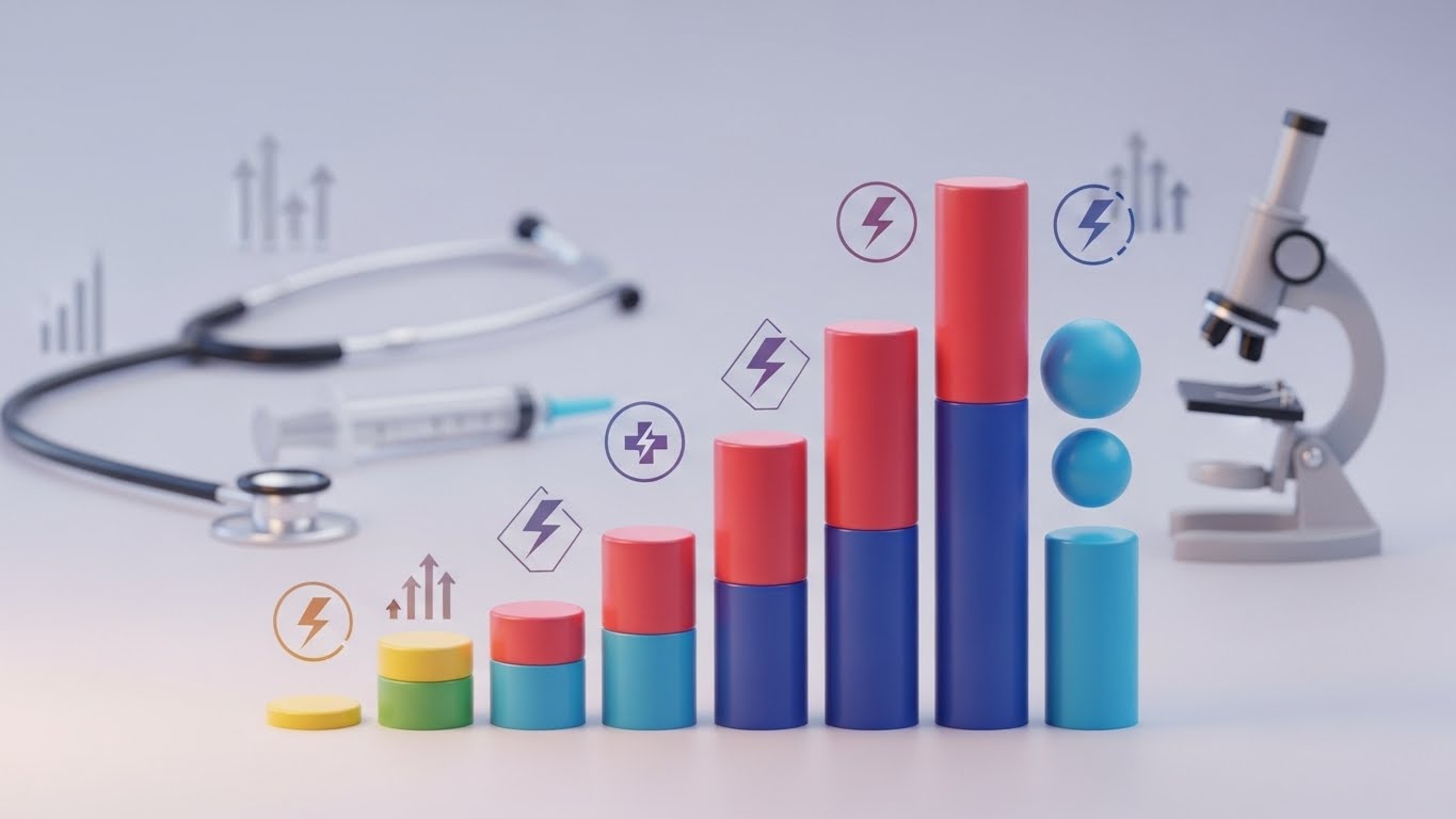 청진기와-에너지-아이콘-같은-미묘한-의료-소품이-있습니다.