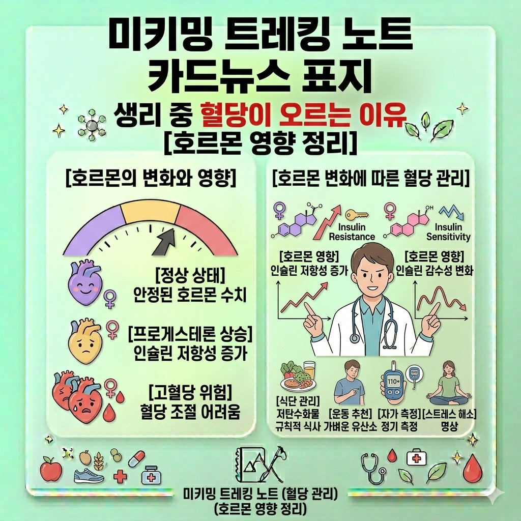 생리 중 혈당이 오르는 이유 (호르몬 영향 정리)