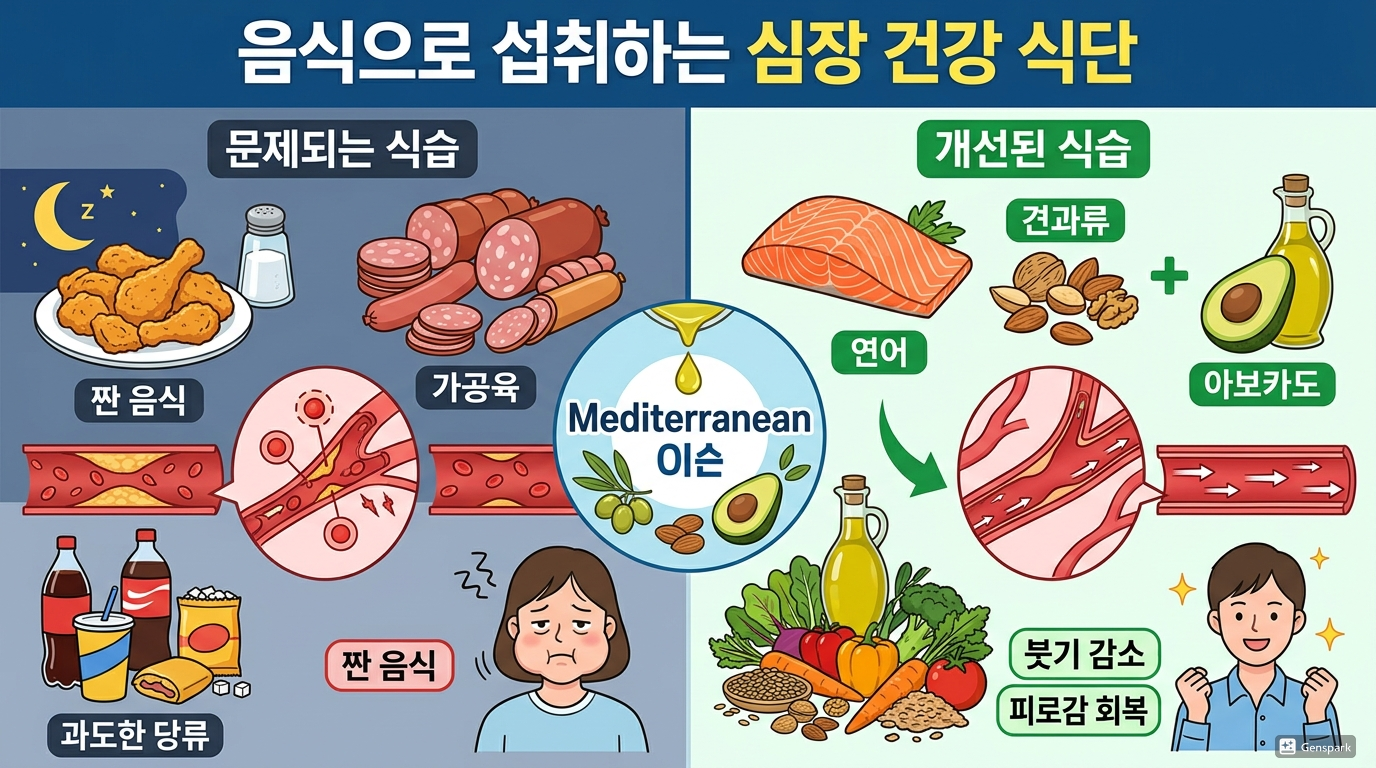 음식으로 섭취하는 심장 건강 식단