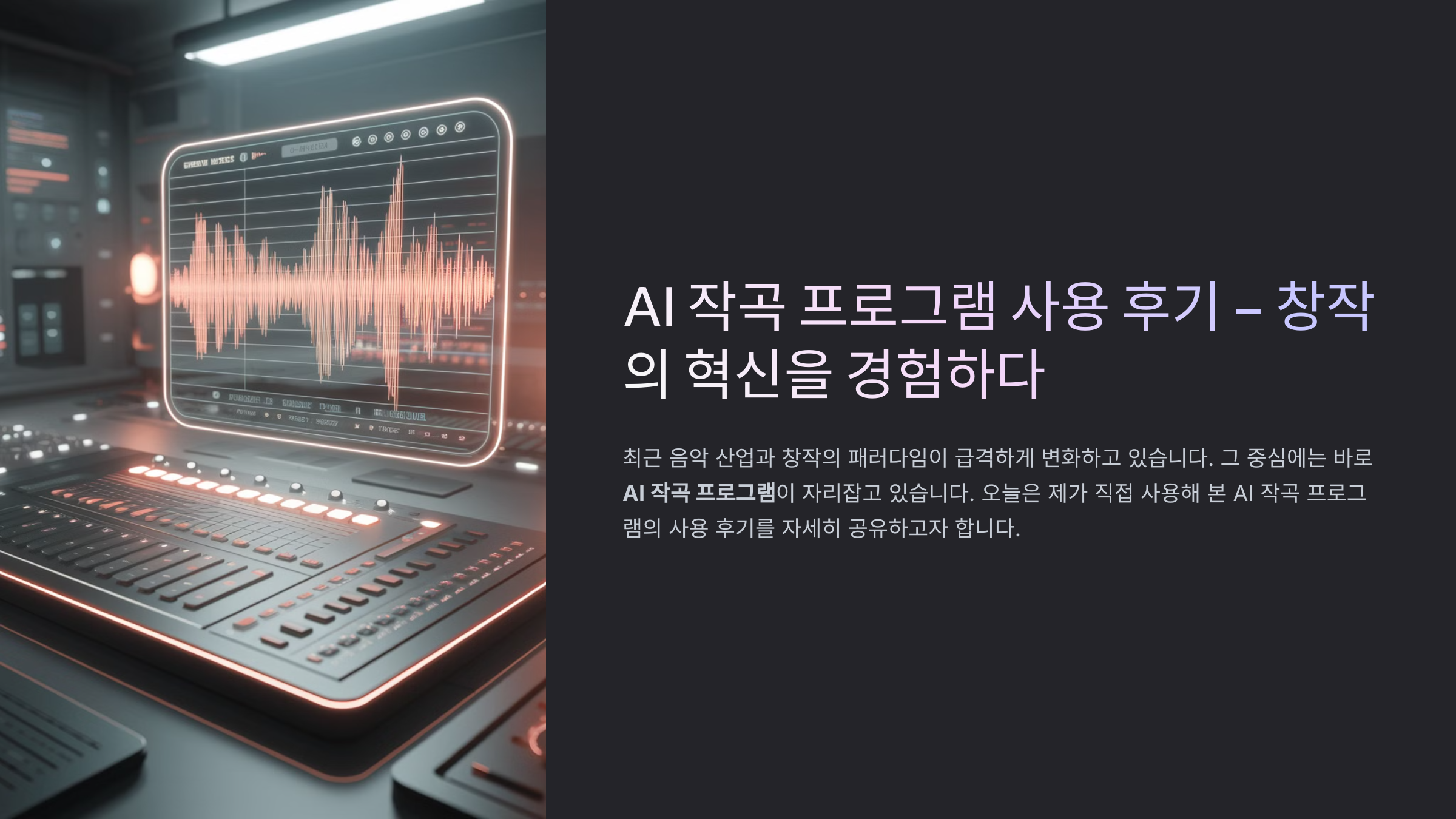 AI 작곡 프로그램 사용