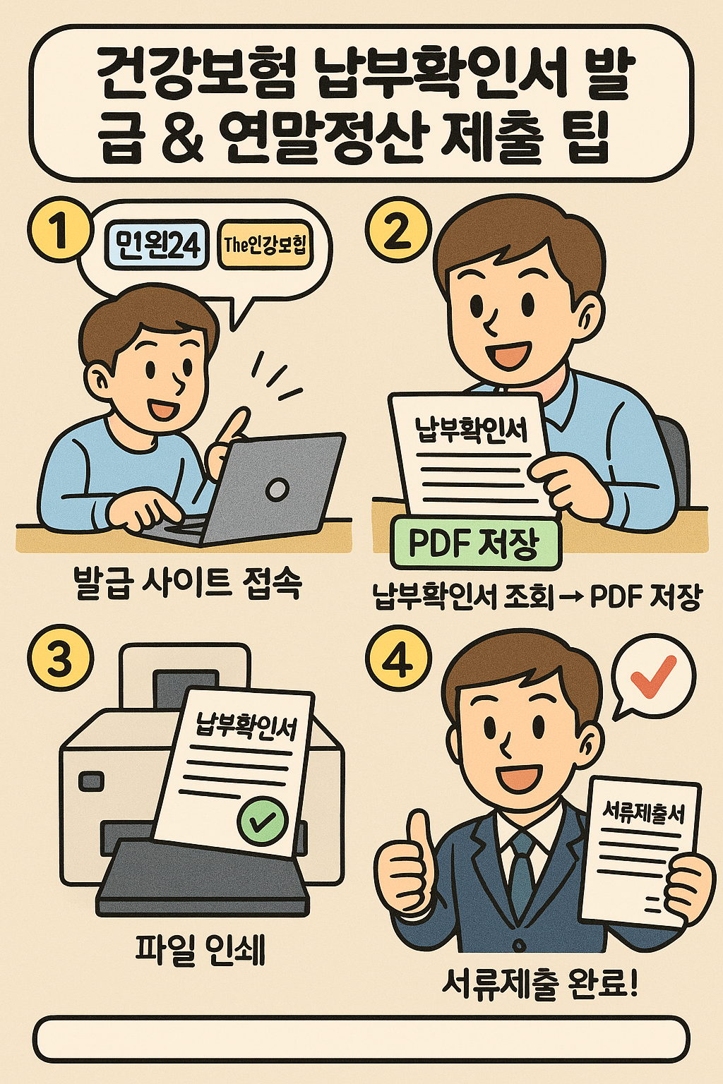 건강보험 납부확인서 발급 & 연말정산 제출 팁