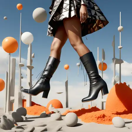 가죽 롱부츠 냄새 코디