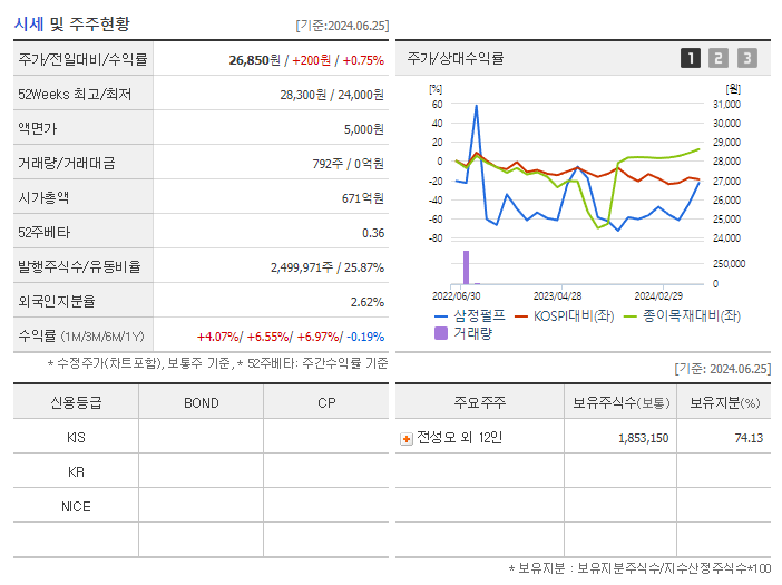 삼정펄프_기업개요