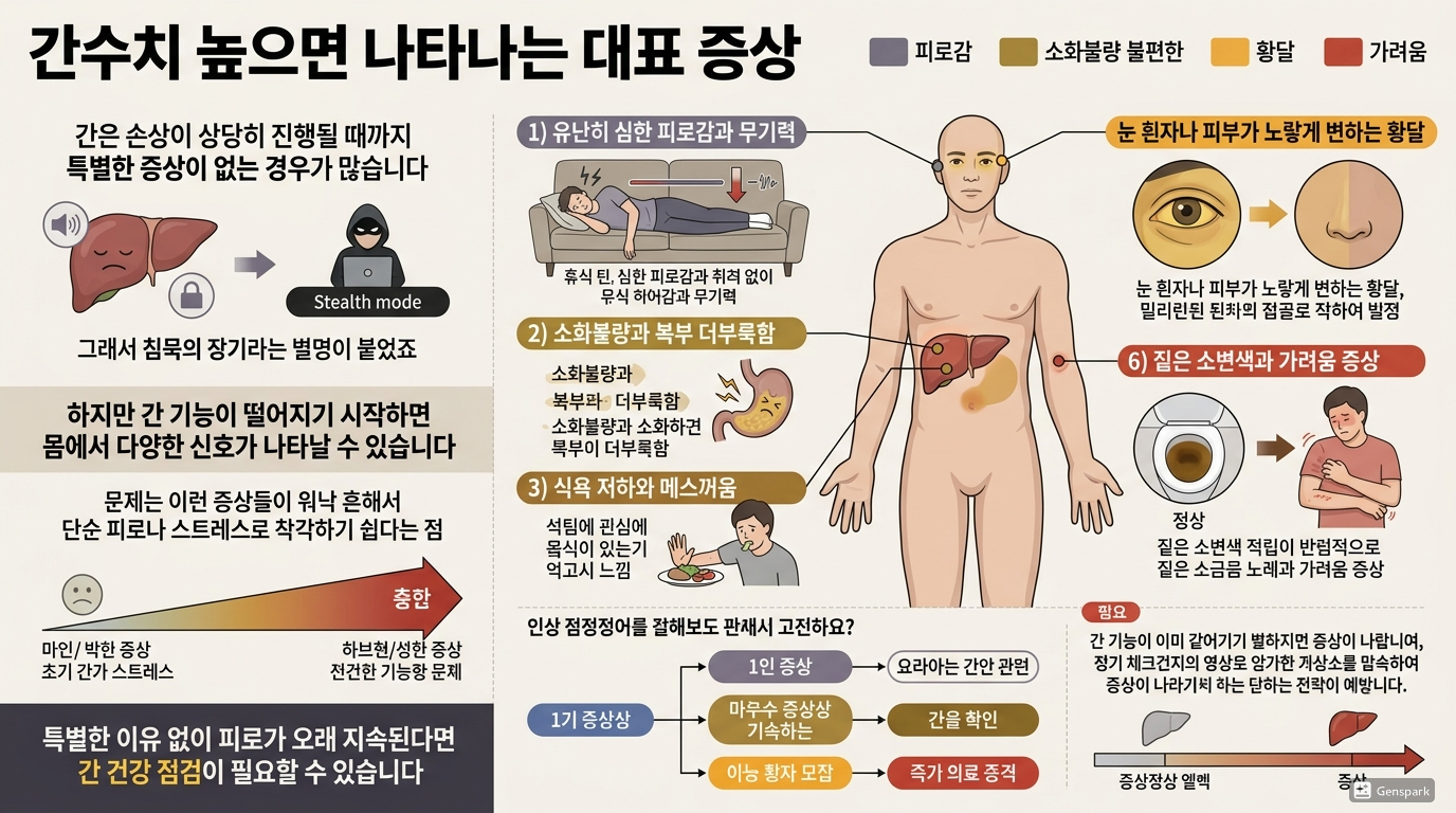 간수치 높으면 나타나는 대표 증상