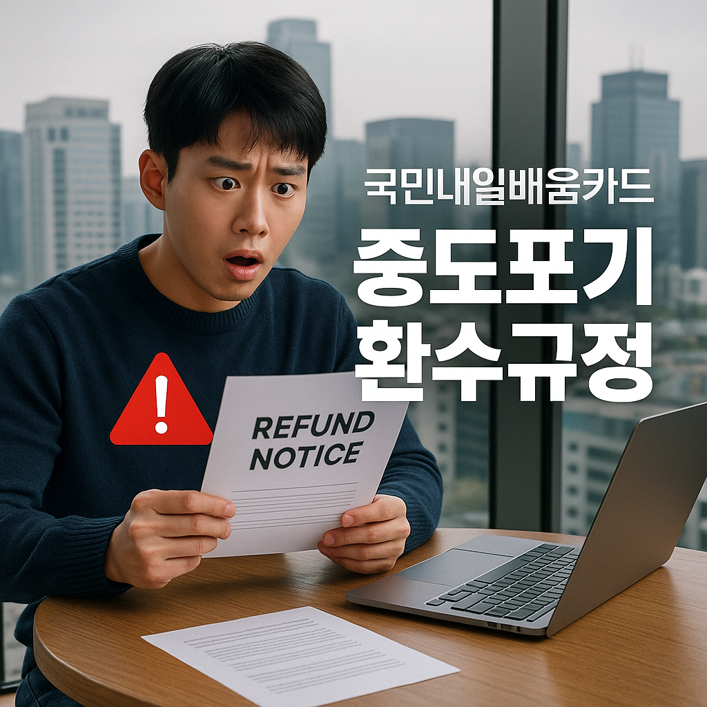 국민내일배움카드 중도포기 환수 규정