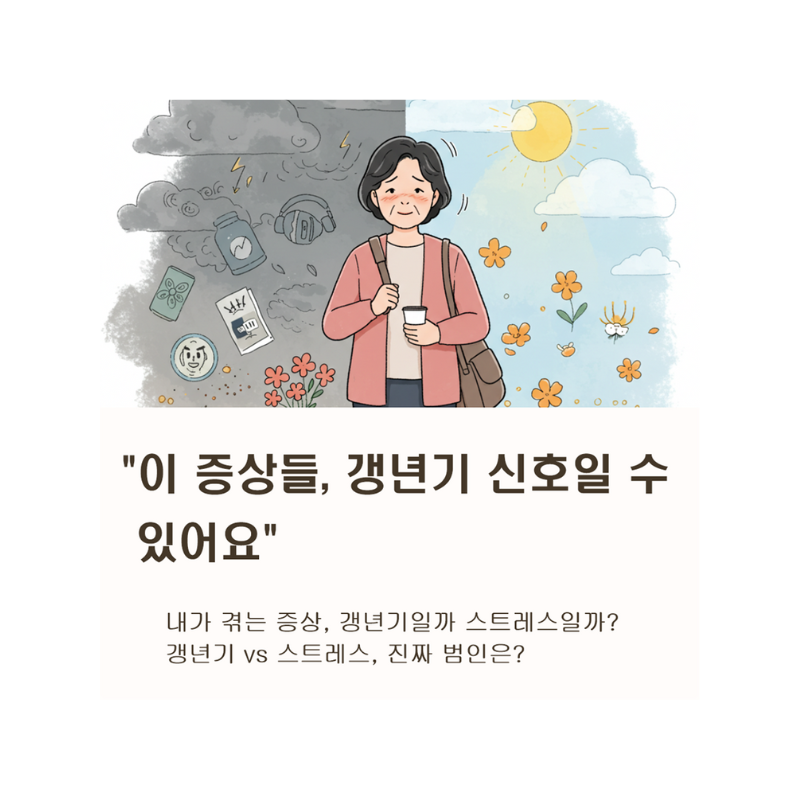 "혹시 나도 갱년기?" 중년 여성의 숨겨진 스트레스, 함께 파헤쳐요!