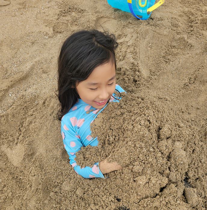 송정해수욕장 모래놀이