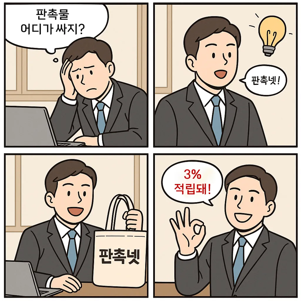 판촉물 제작 4컷 웹툰