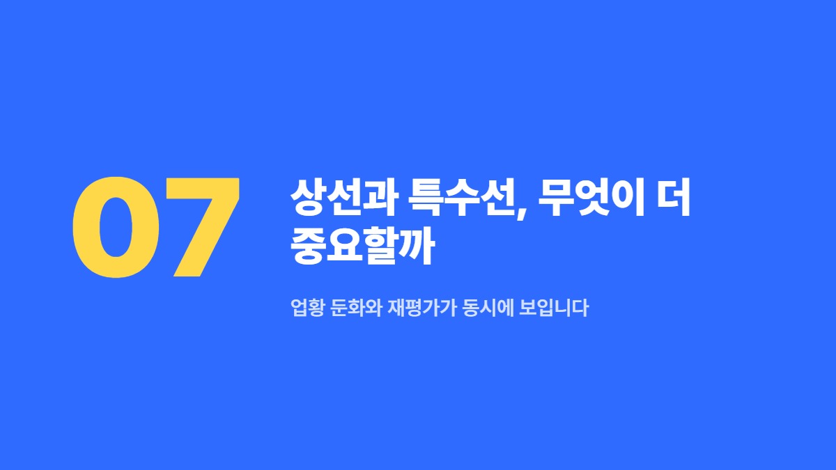 상선과 특수선, 무엇이 더 중요할까 &mdash; 업황 둔화와 재평가가 동시에 보입니다