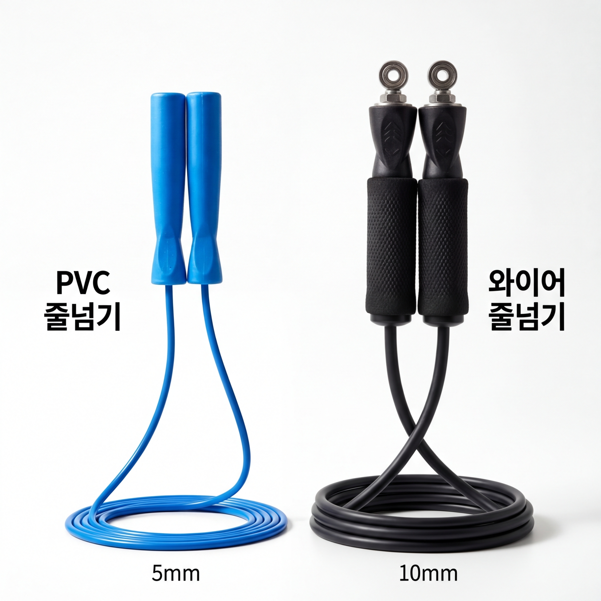 줄넘기 고르는법 PVC 와이어 줄 소재 비교