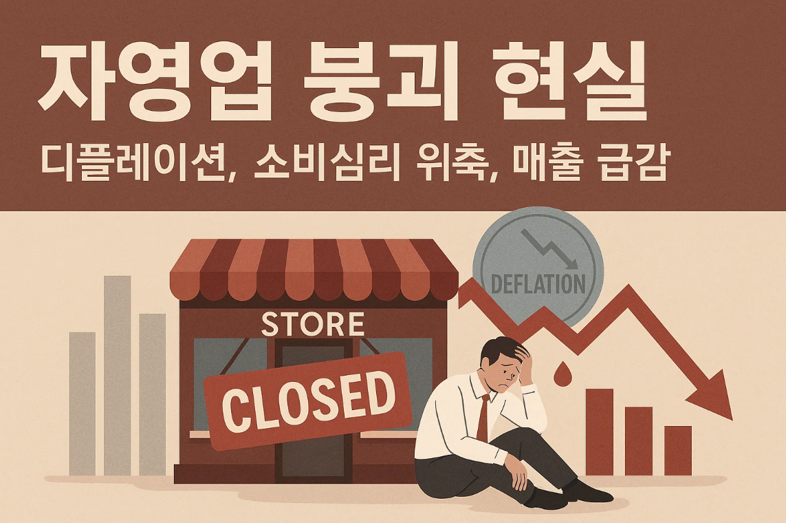 자영업자 붕괴, 현실, 소비심리 위축, 디플레이션