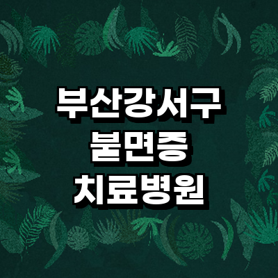 부산 강서구 불면증