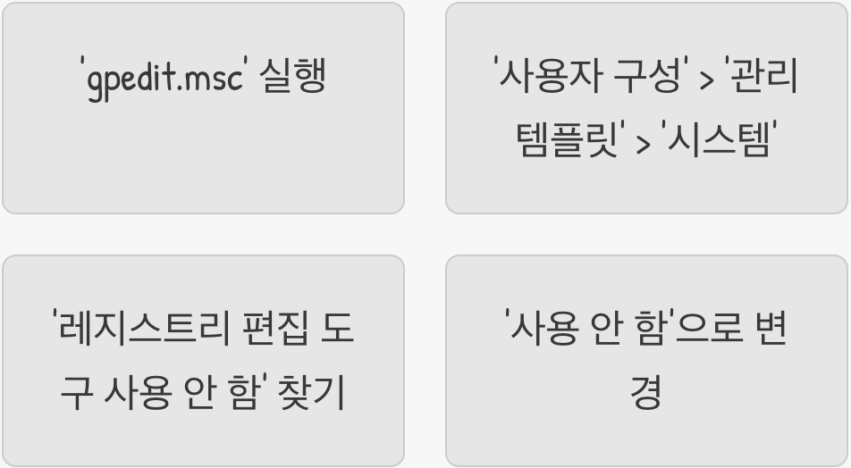 1단계: 로컬 그룹 정책 편집기로 &amp;#39;규칙&amp;#39; 바꾸기