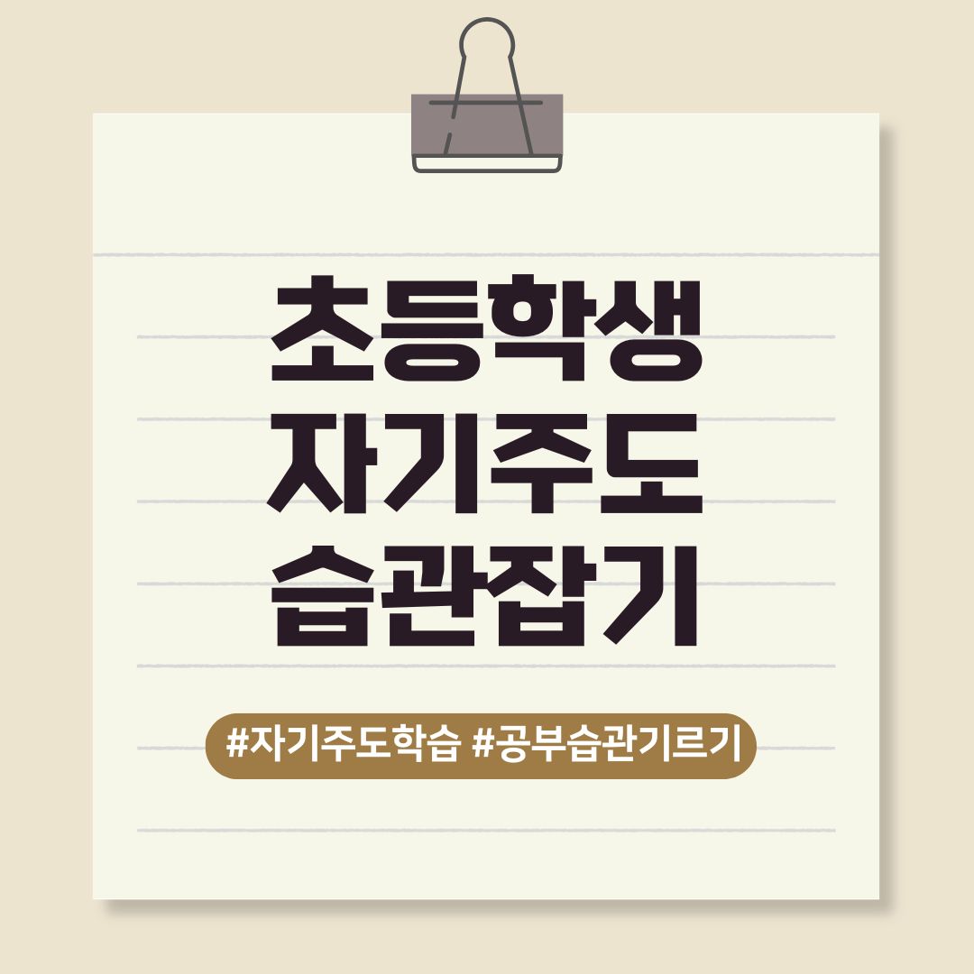 초등학생자기주도학습습관잡기